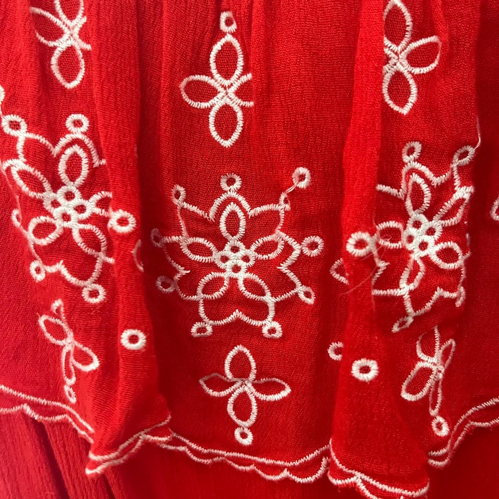 Red Off-the-shoulder Lulu’s Dress - Picture 3 of 5
